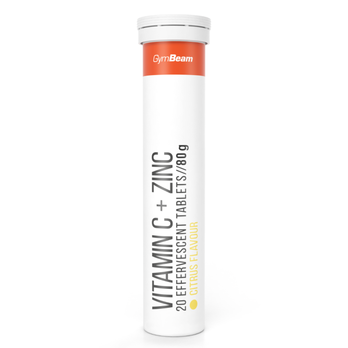 Vitamin C  zinek šumivé - GymBeam 20tab