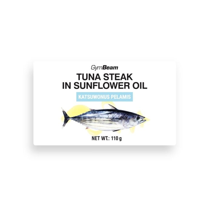 GymBeam Tuna steak in sunflower oil 110 g