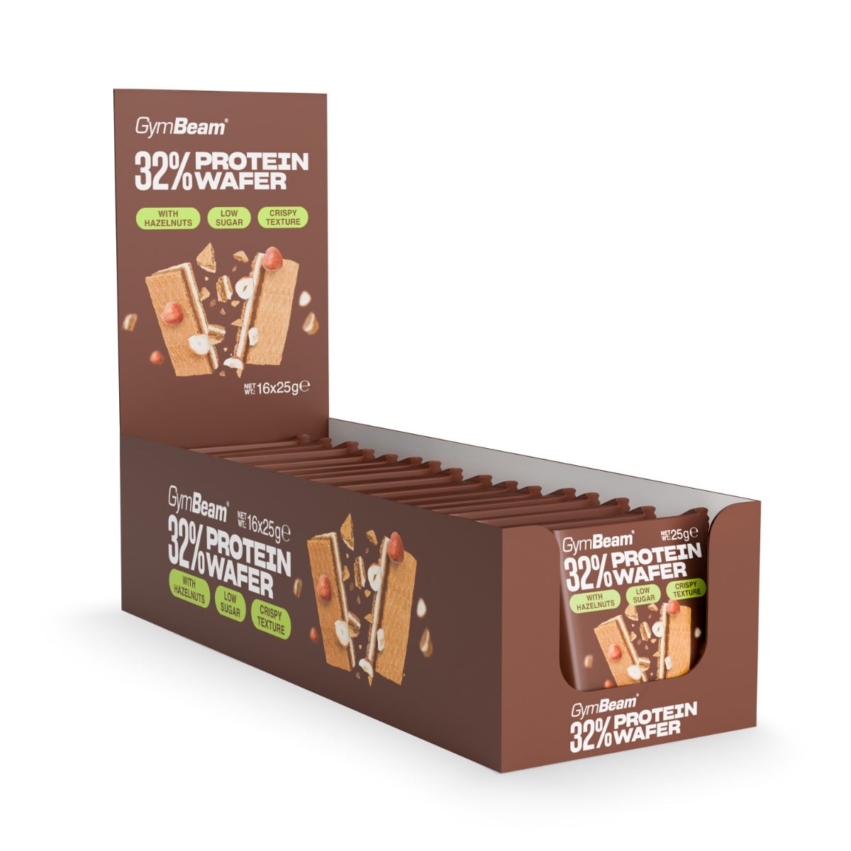 Levně 32% Protein Wafer 16x25g - GymBeam