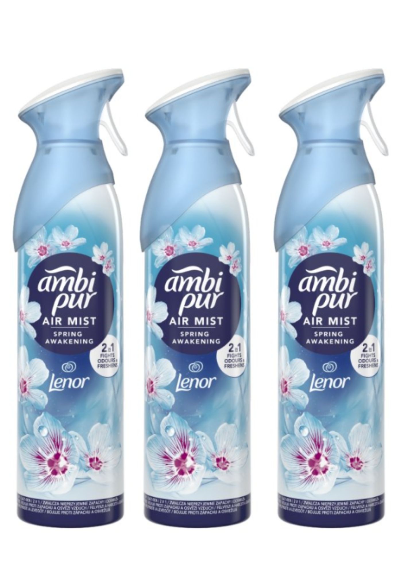 Levně Ambi Pur Spring Awakening Osvěžovač Vzduchu 3x185 ml
