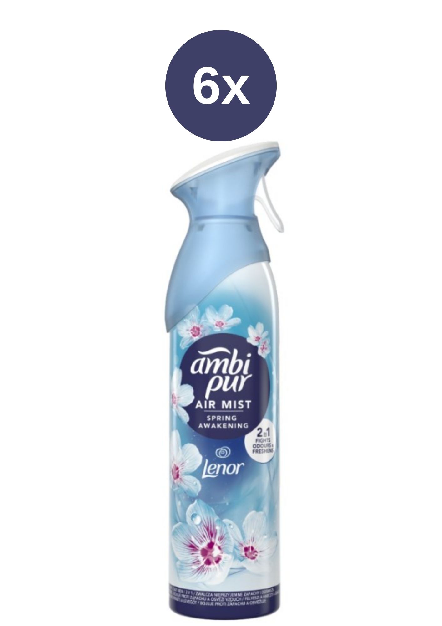 Levně Ambi Pur Spring Awakening Osvěžovač Vzduchu 6x185 ml