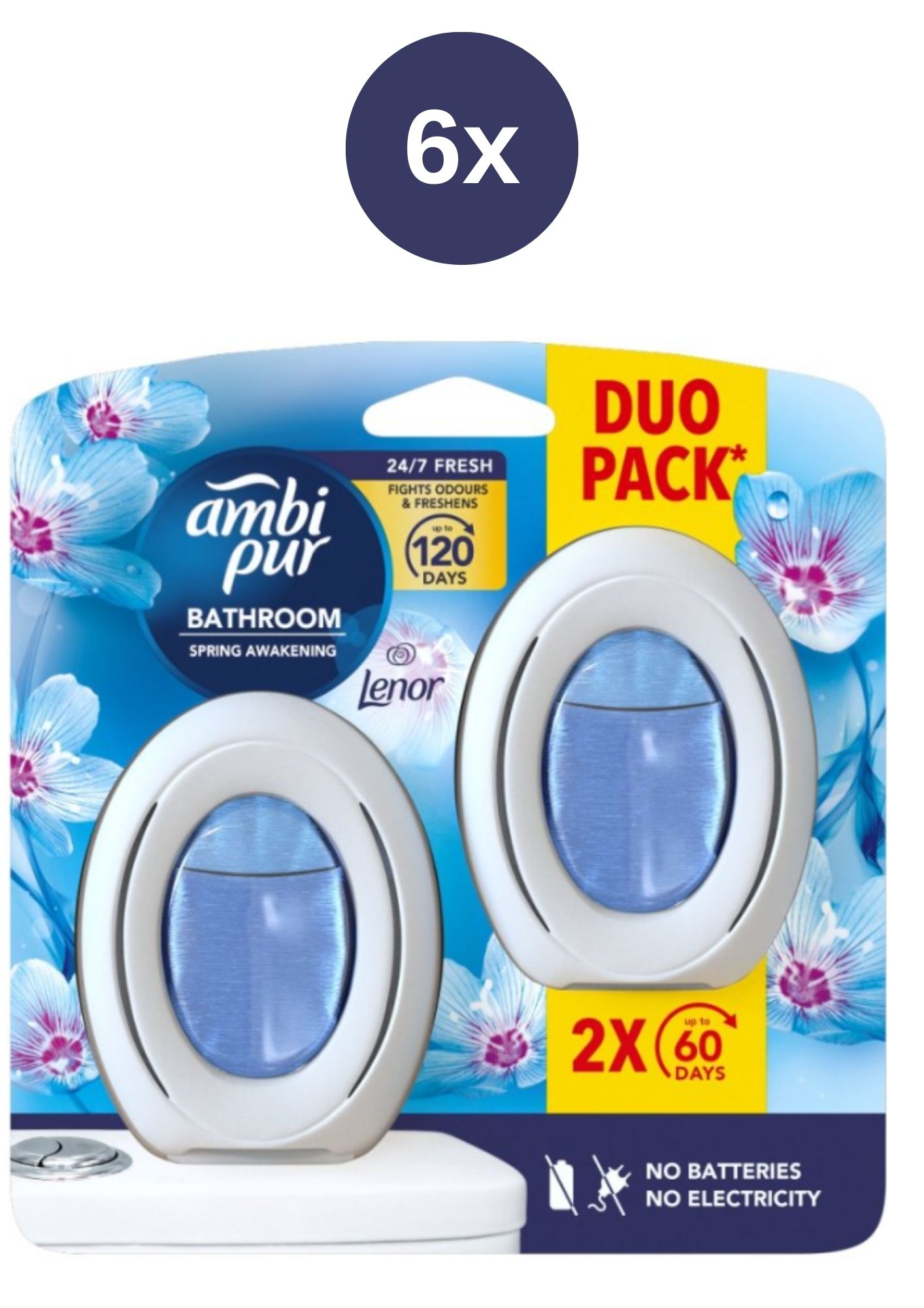 Levně Ambi Pur Bathroom Spring Awakening Osvěžovač Vzduchu 6x2 ks/bal.