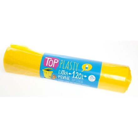 OBRA Pytle na tříděný odpad plast extra silné 120L žluté 25 ks
