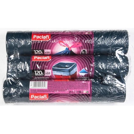 Paclan Premium Pytle na odpad zatahovací Extra silné 120 l 3 x 10 ks