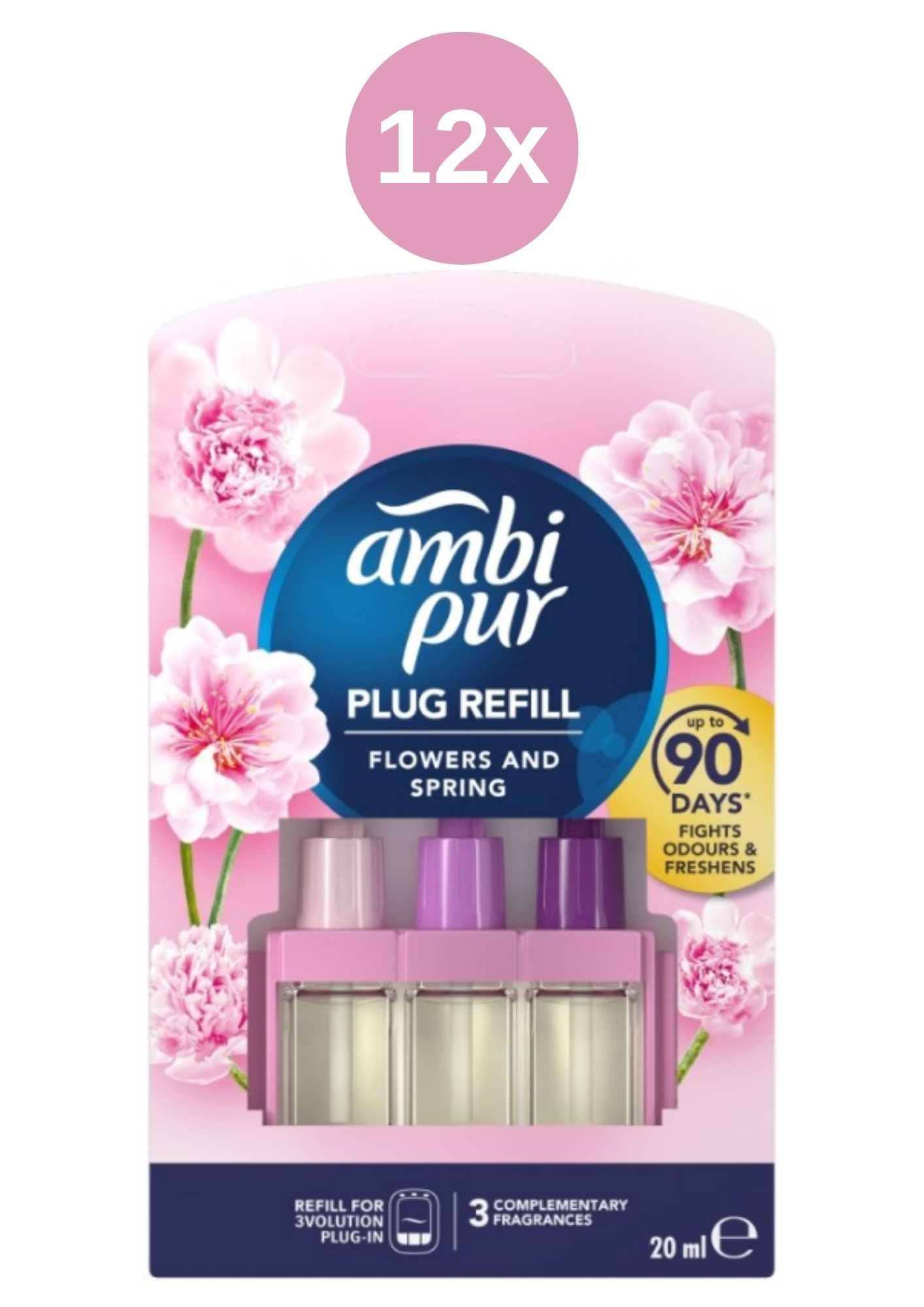 Levně Ambi Pur náplň 12x20ml 3vol Flowers&Spring