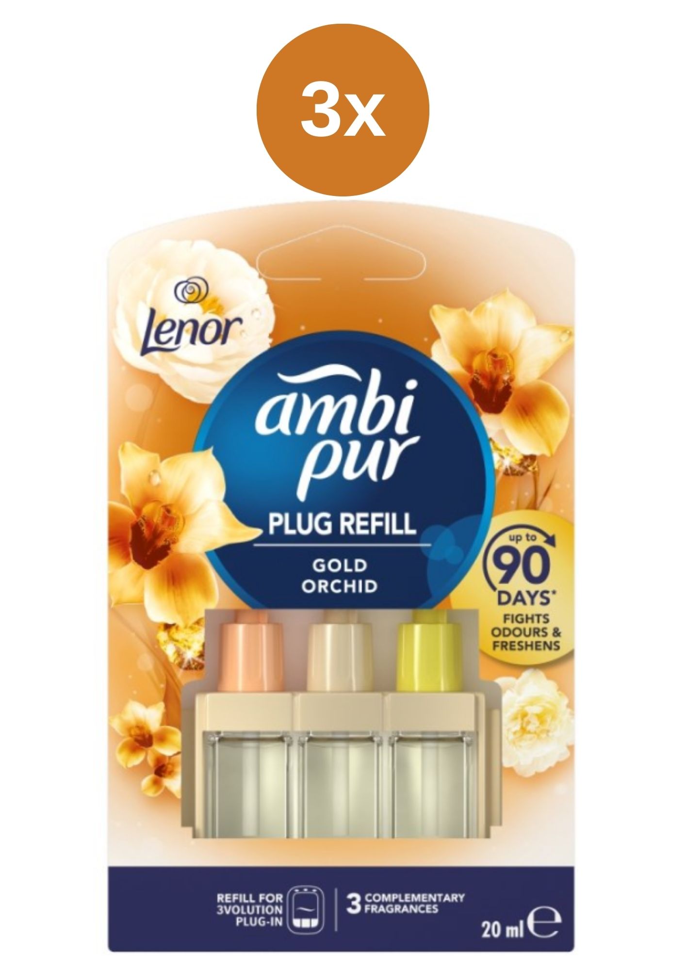Levně AmbiPur 3vol náplň 3x20ml Gold orchid