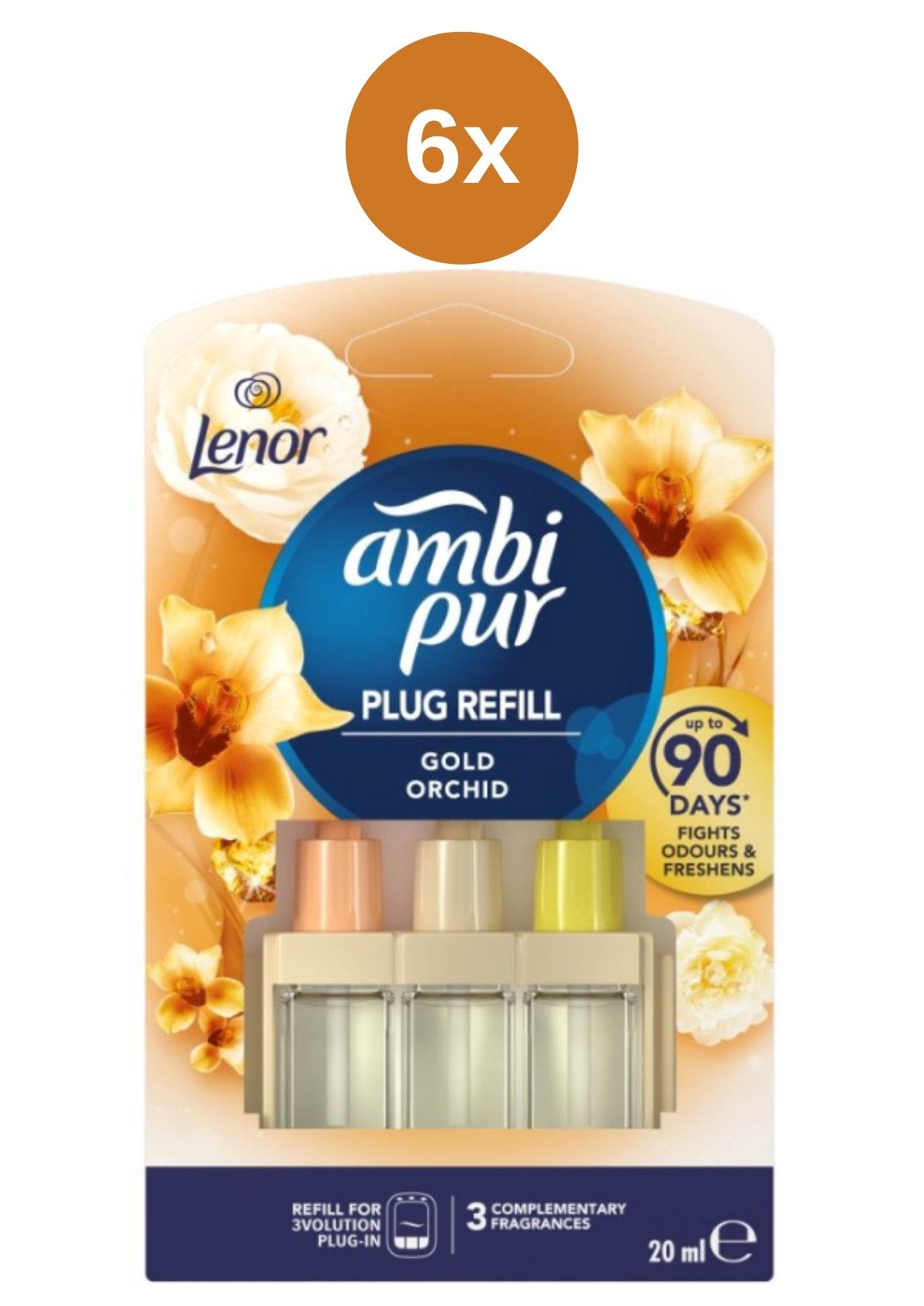 Levně AmbiPur 3vol náplň 6x20ml Gold orchid