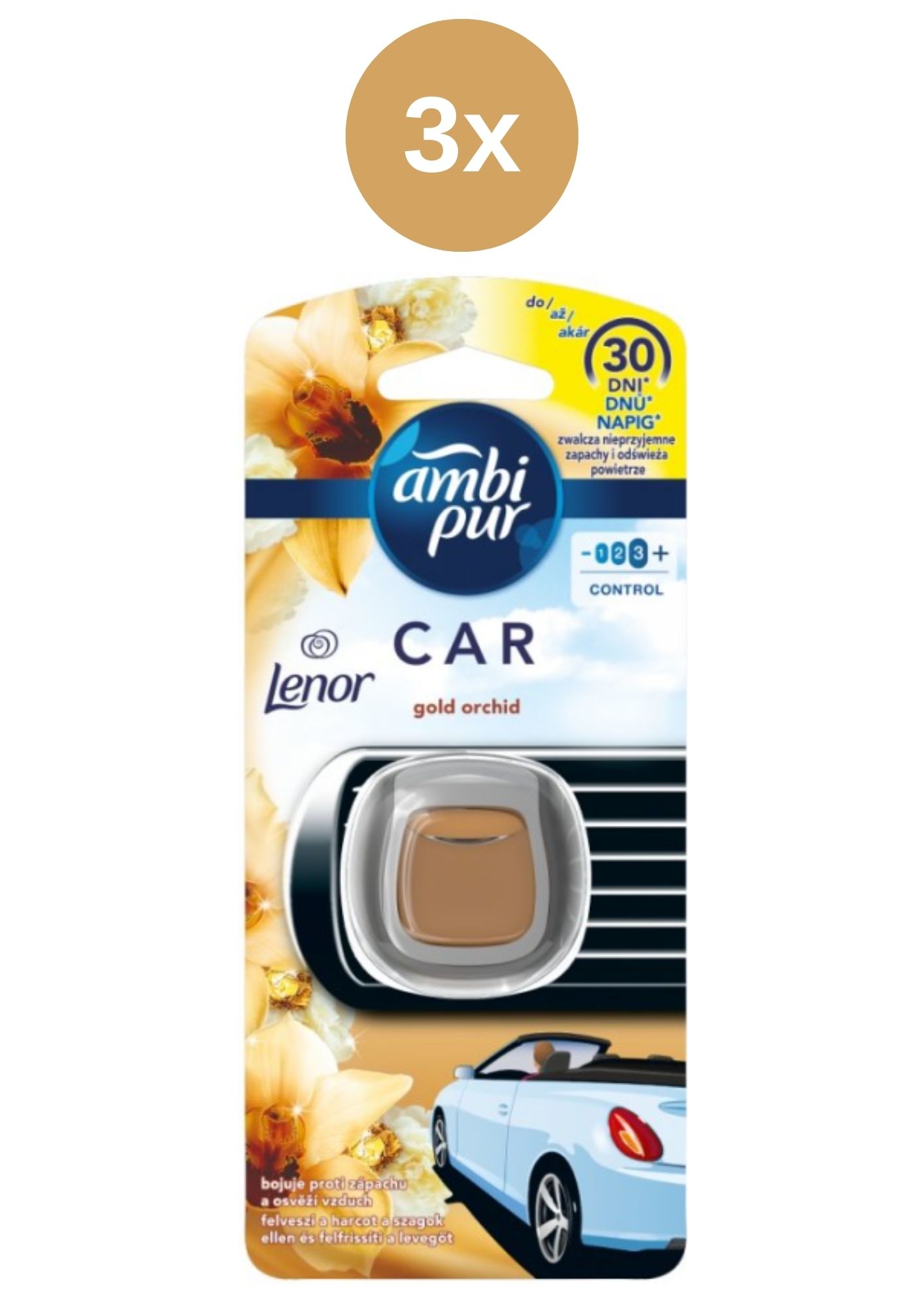 AmbiPur Car Jaguar 3x2ml Lenor Gold