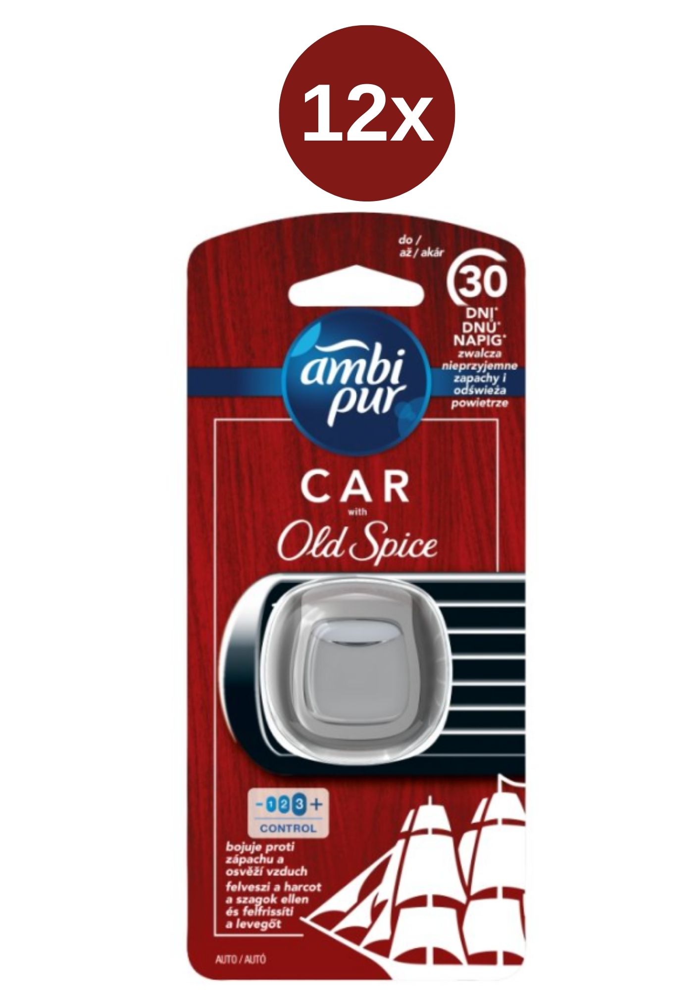 Levně Ambi Pur car 12x2ml Jaguar Old Spice