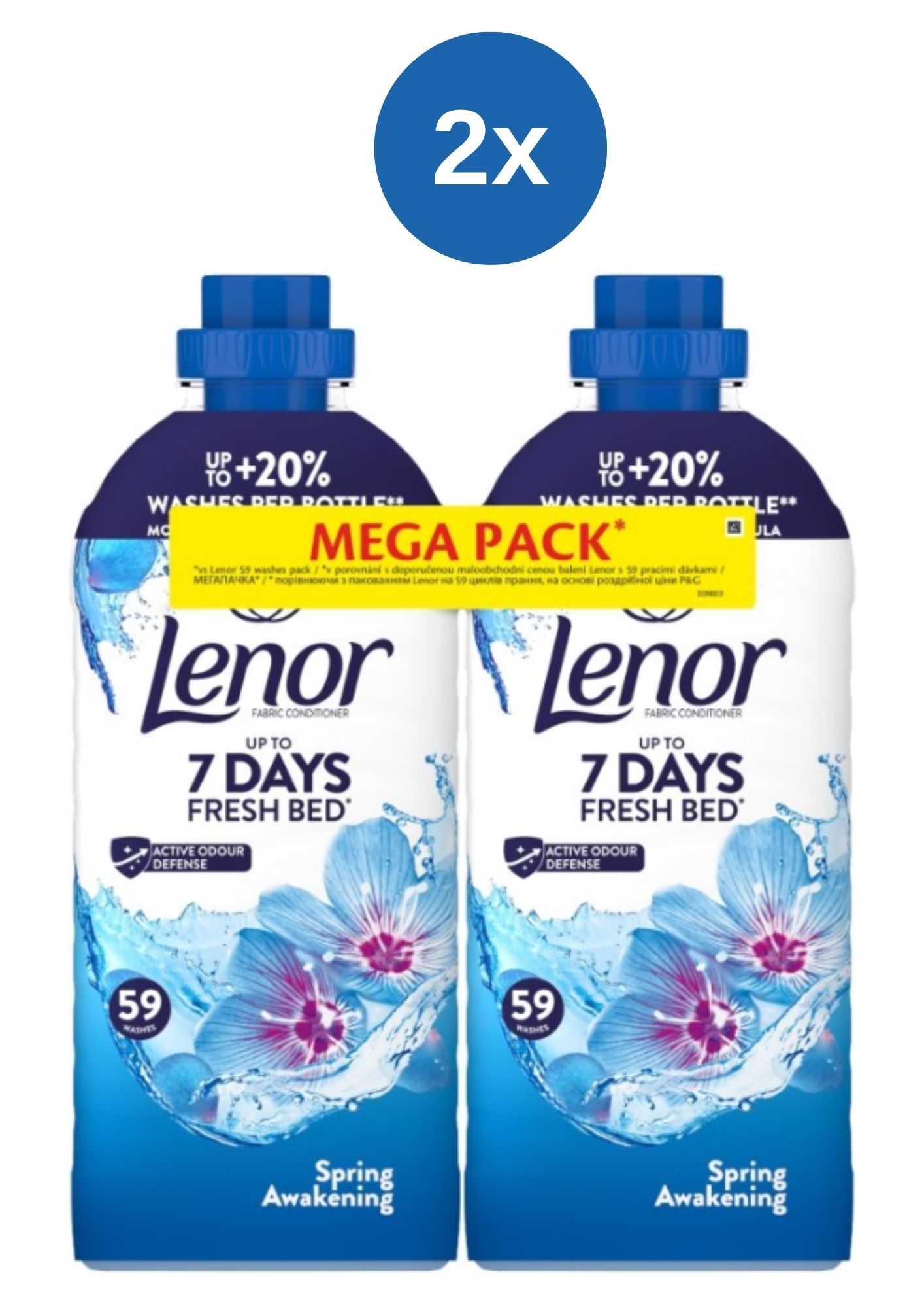 Levně Lenor aviváž Spring duopack 2x(2x1239ml)118PD