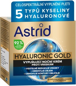 Levně Astrid Hyaluronic Gold noční pleťový krém 50 ml