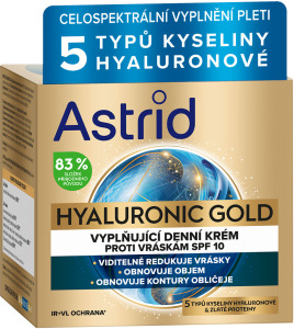 Levně Astrid Hyaluronic Gold denní pleťový krém 50 ml
