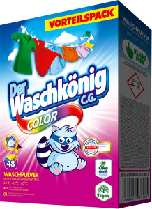Levně Waschkönig prací prášek Color, 48 praní, 2,88 kg