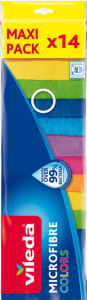 Mikrovláknové utěrky Vileda Colours  - 14 ks