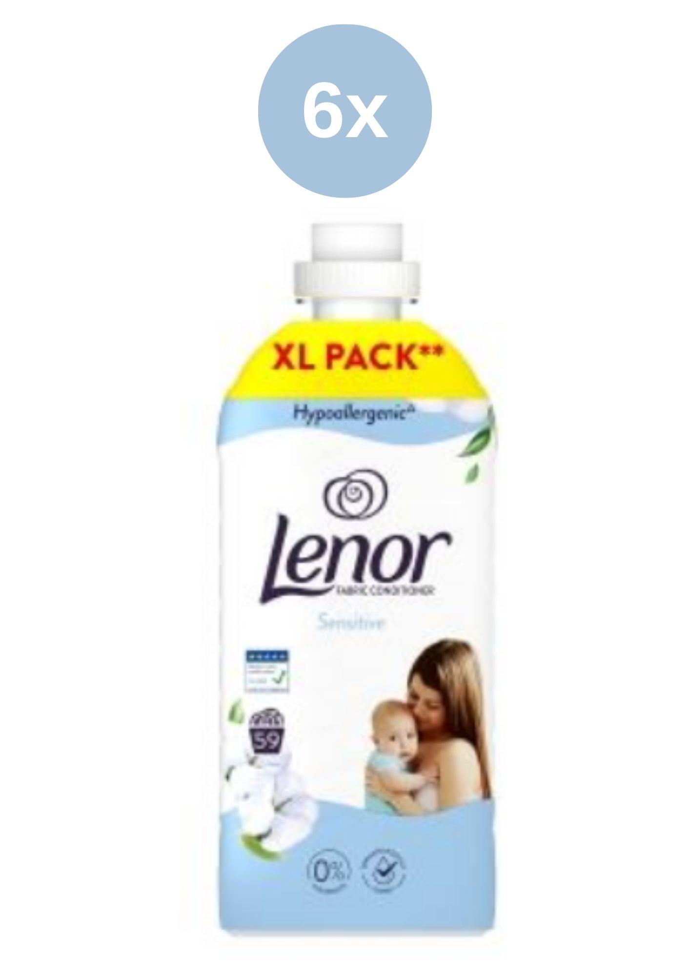Levně Lenor avi 59PD Sensitive 6x1239ml