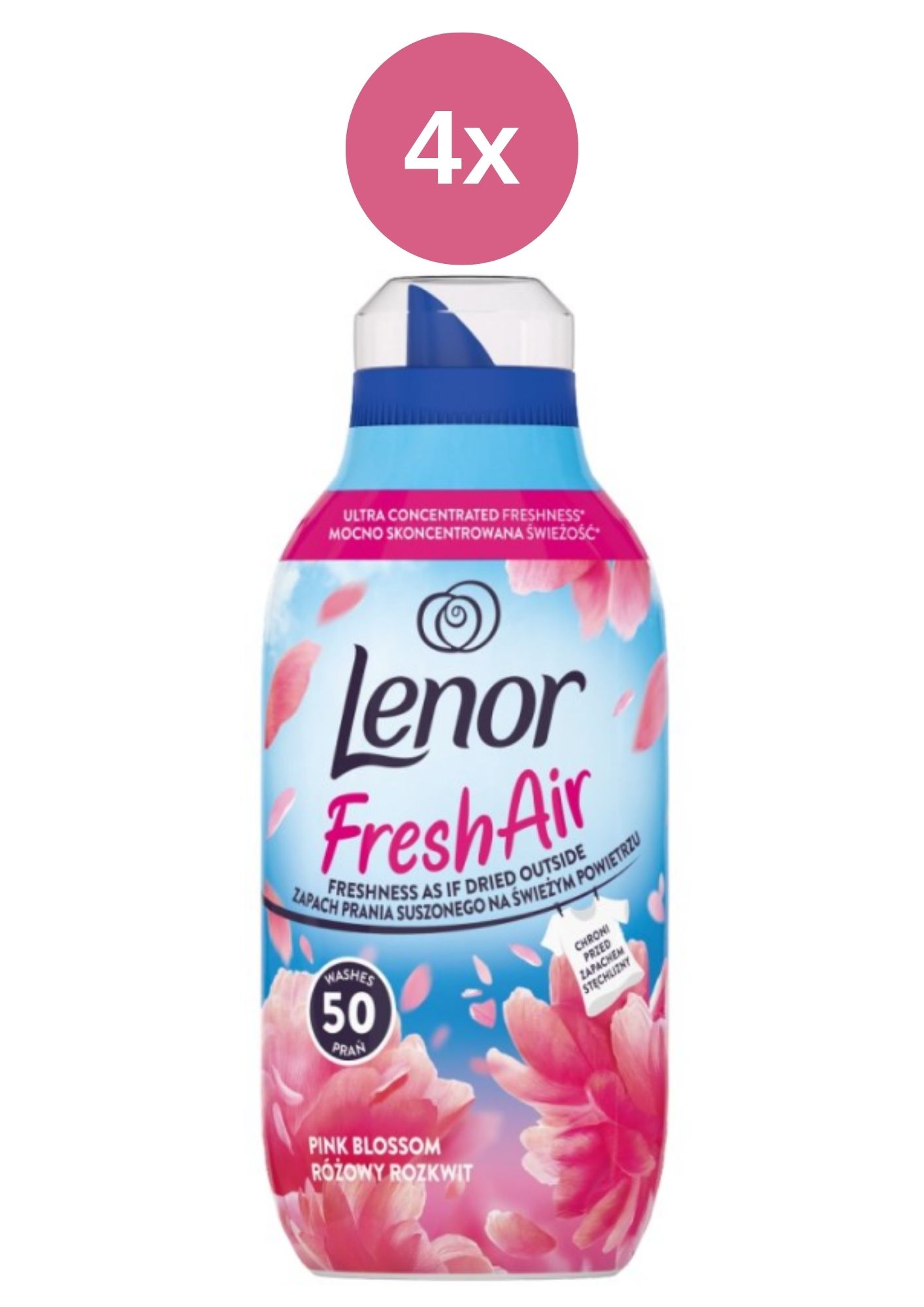 Levně Lenor aviváž Fresh Pink Blossom 4x700ml/50PD