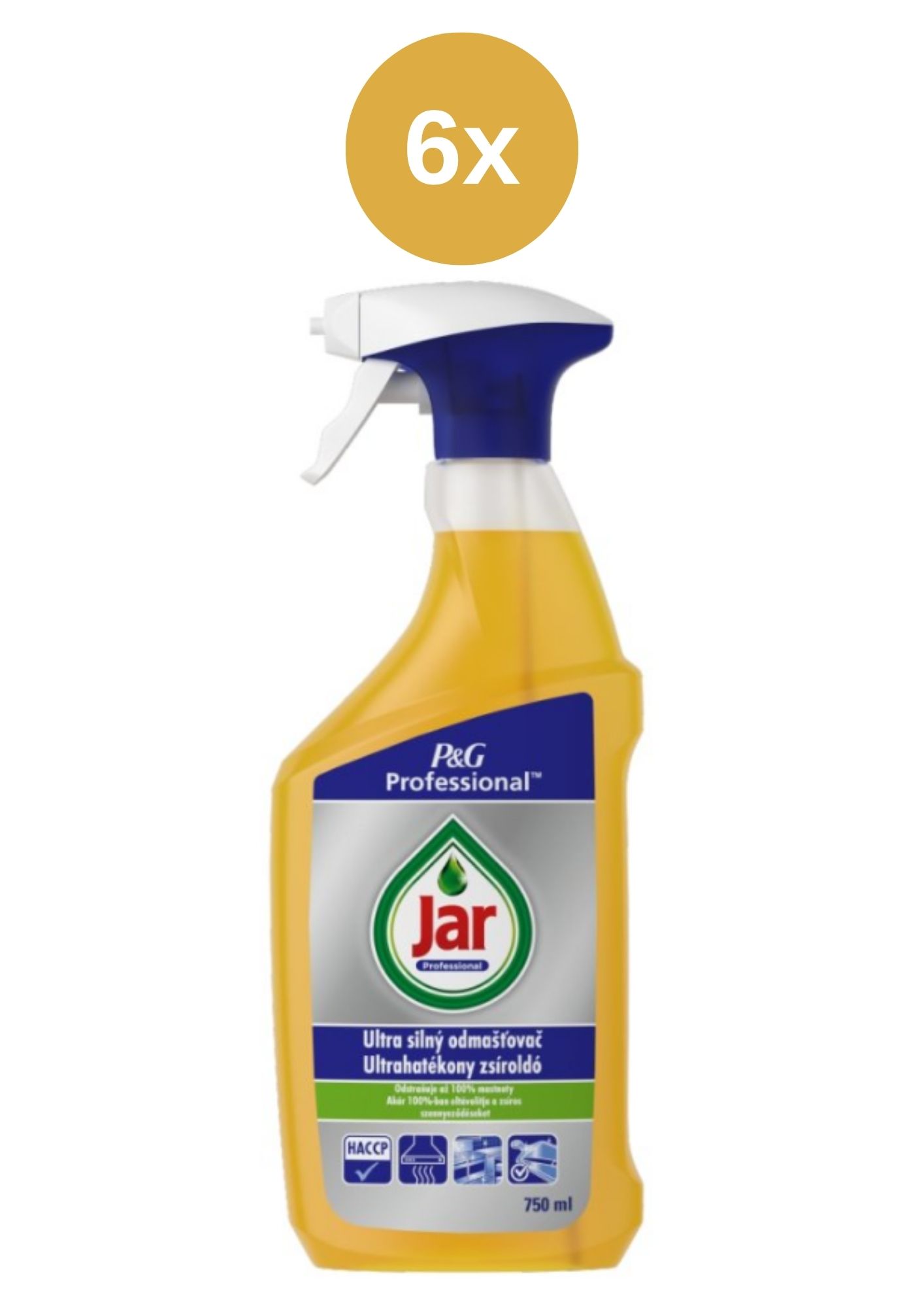 Levně Jar professional silný odmašťovač 6x750 ml