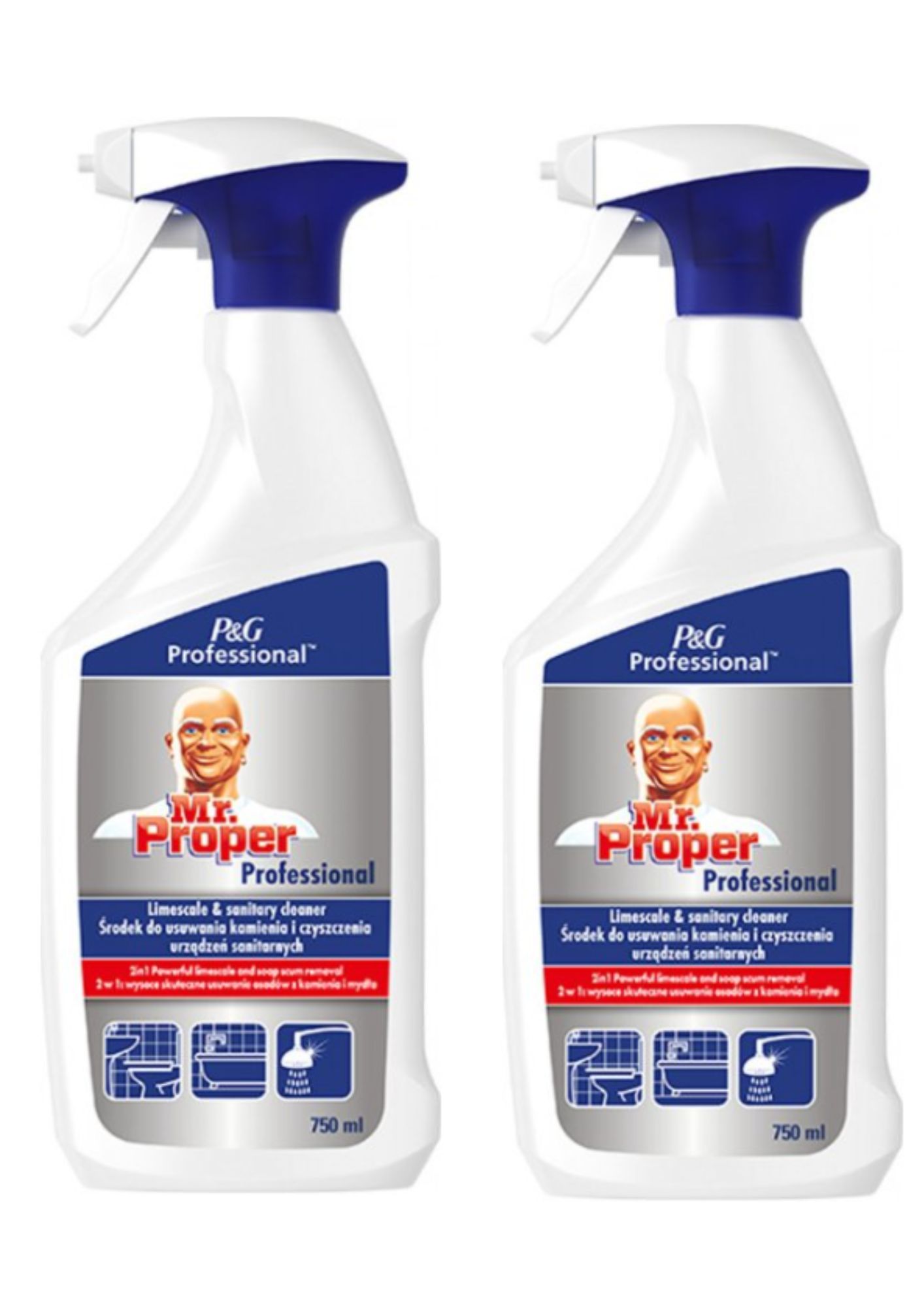 Mr. Proper Professional odstraňovač vodního kamene 2x800 ml