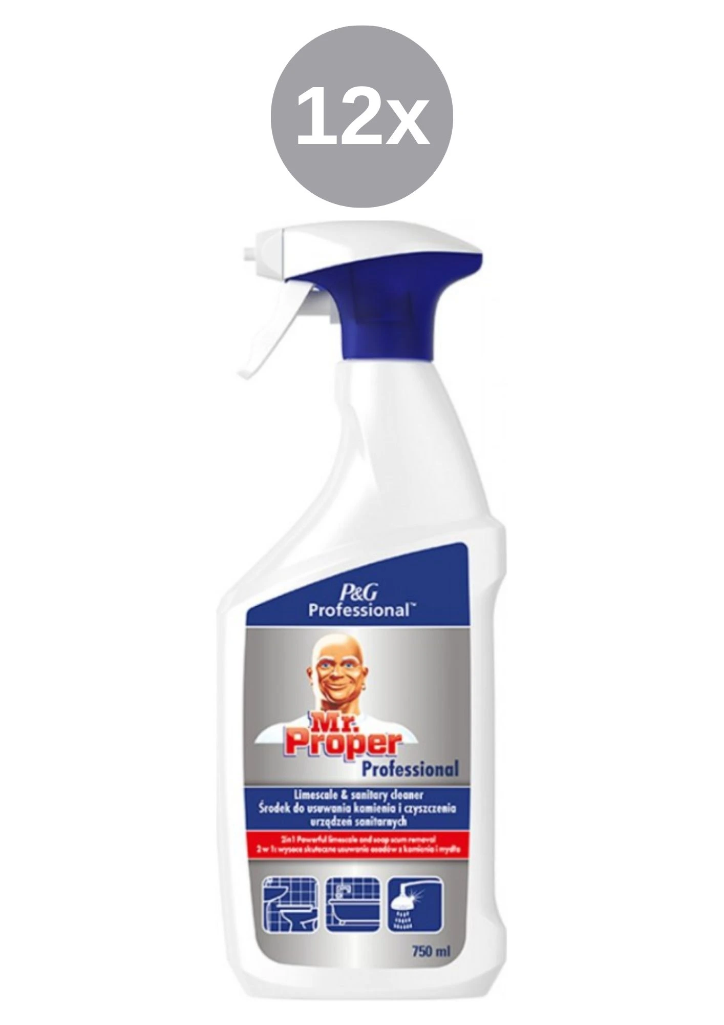 Mr. Proper Professional odstraňovač vodního kamene 12x800 ml