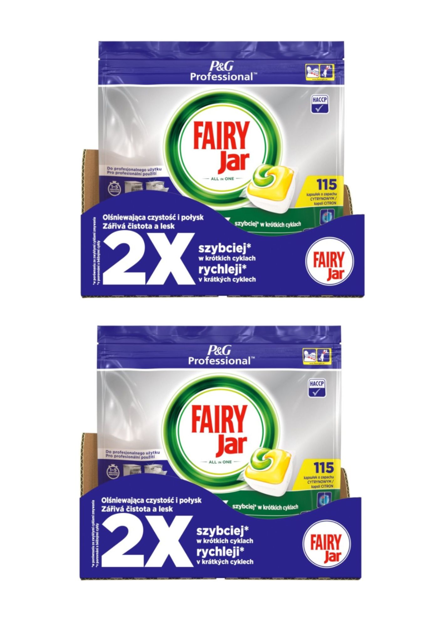 Levně Jar Fairy Kapsle All-in-One Professional 2x115 ks