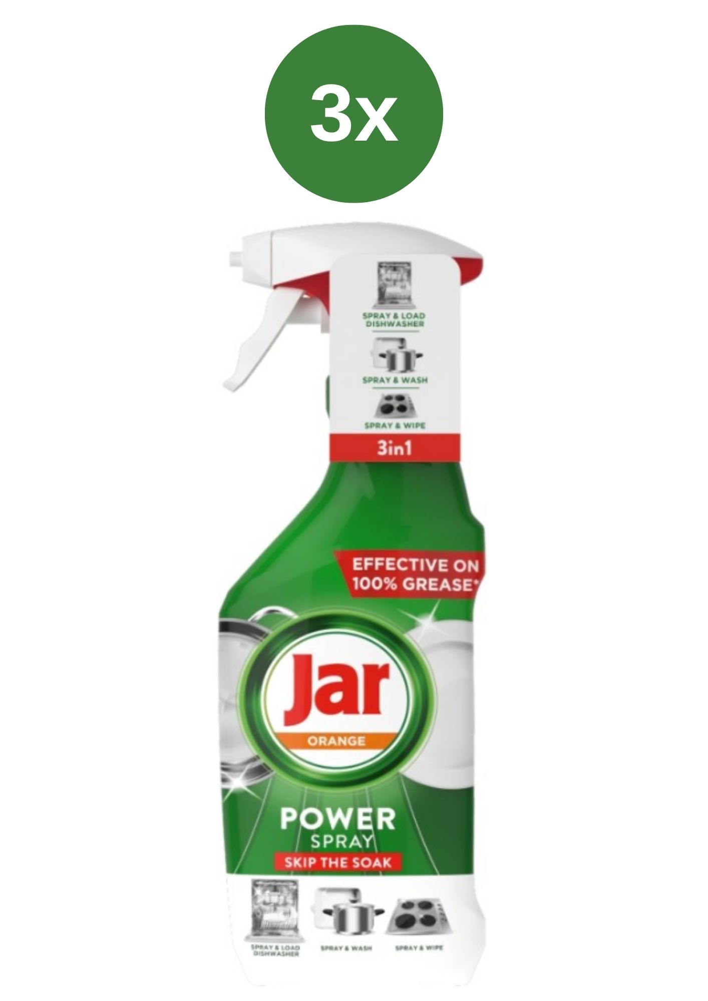 Levně Jar Power Spray 3x500ml 3v1 Orange