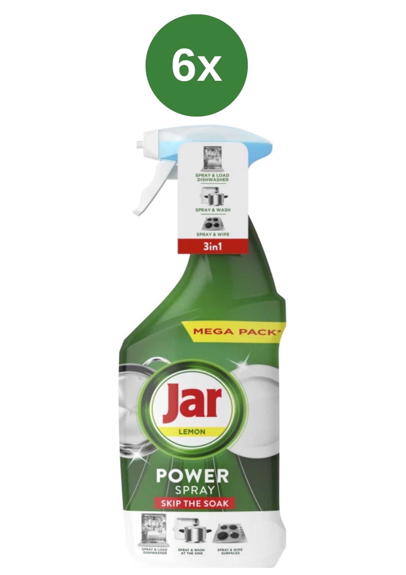 Levně Jar Power Spray 6x800ml Lemon
