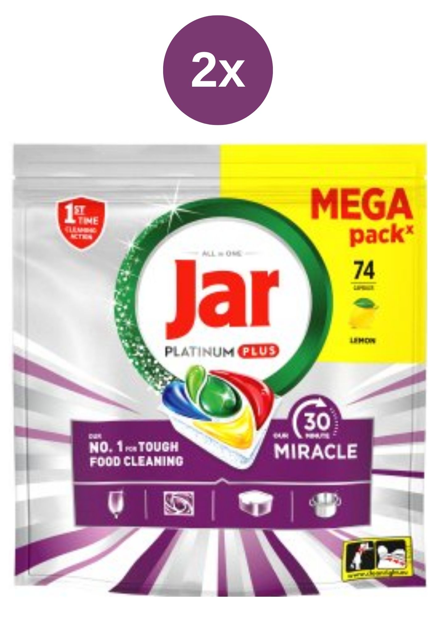 Levně Jar tab 2x(74ks/bal) PlatPlus Miracle MEGA