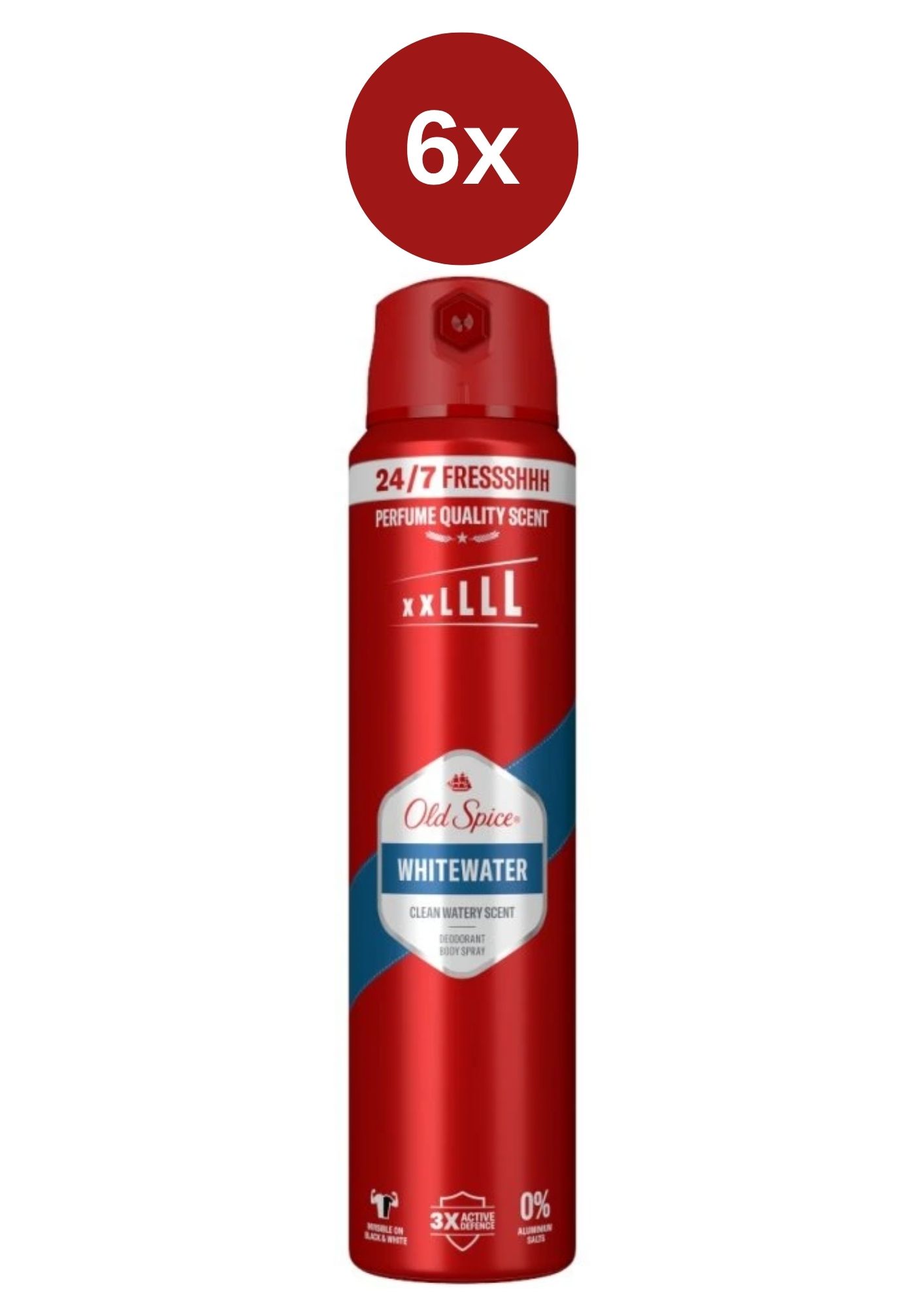 Levně Old Spice Whitewater deospray 6x250 ml