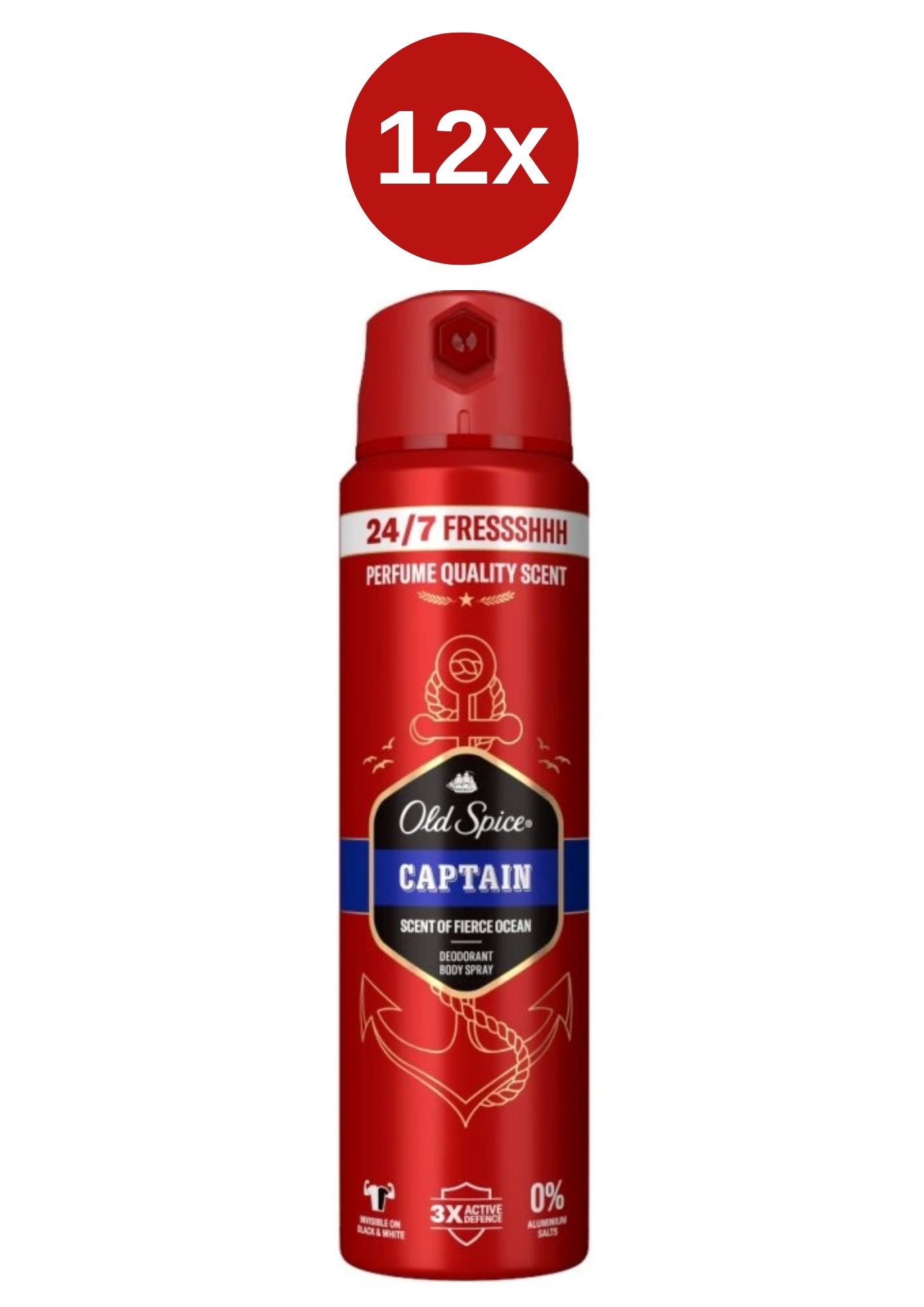Levně Old Spice Captain deospray 12x150 ml