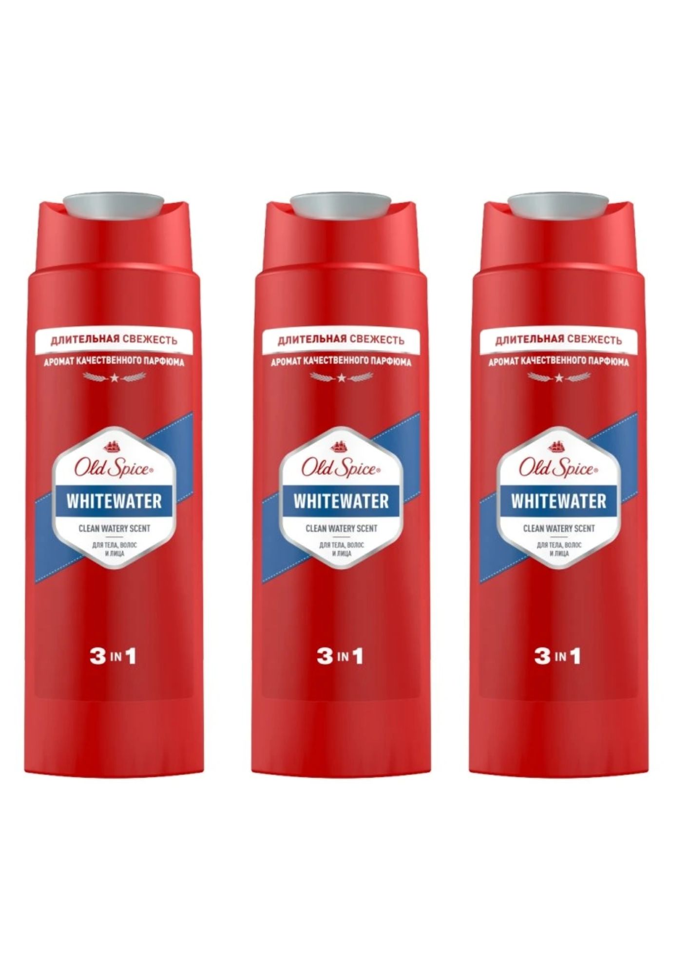 Levně Old Spice Whitewater sprchový gel 3x250 ml