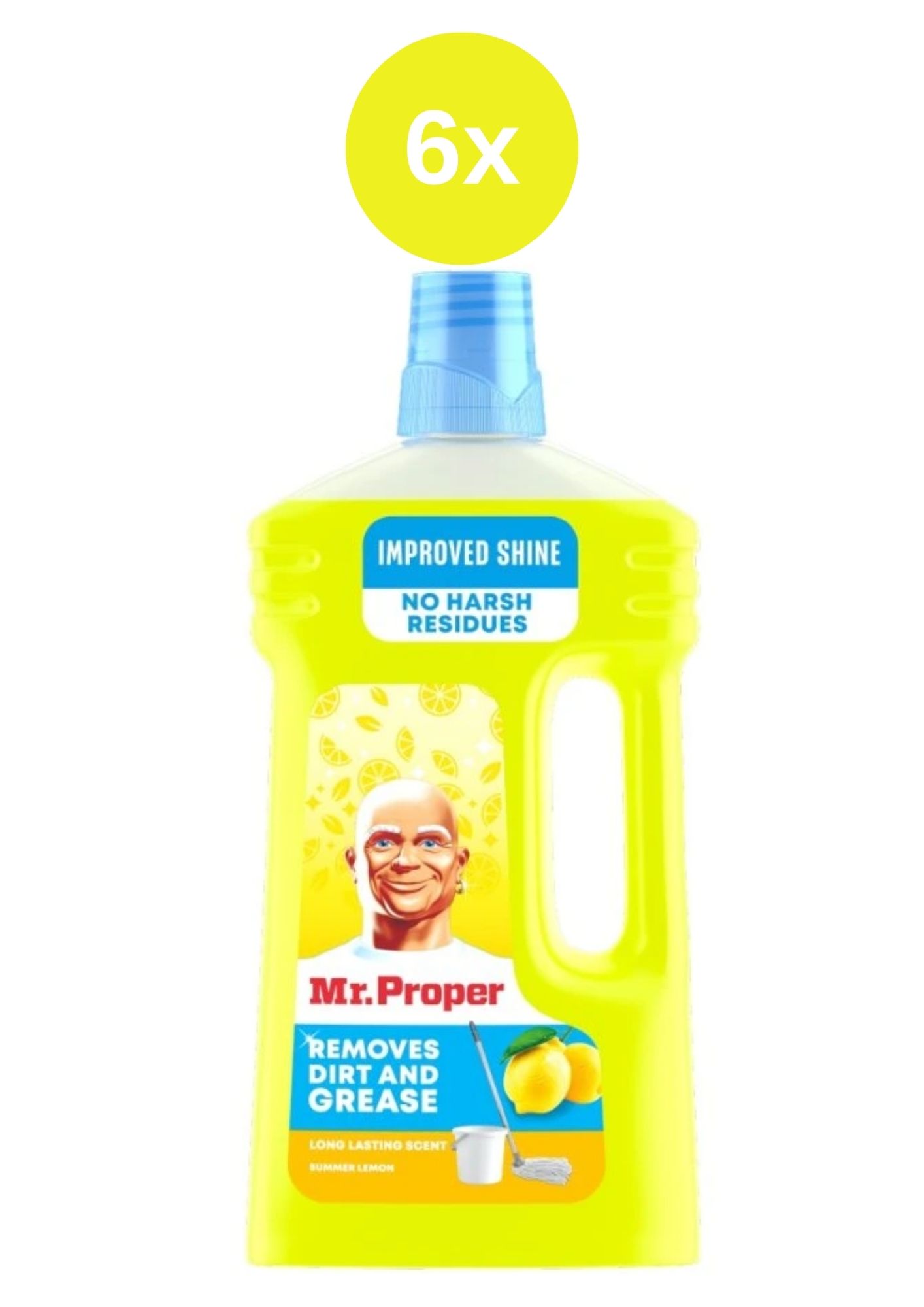 Levně Mr. Proper Clean & Shine univerzální čistič Lemon 6x1 l