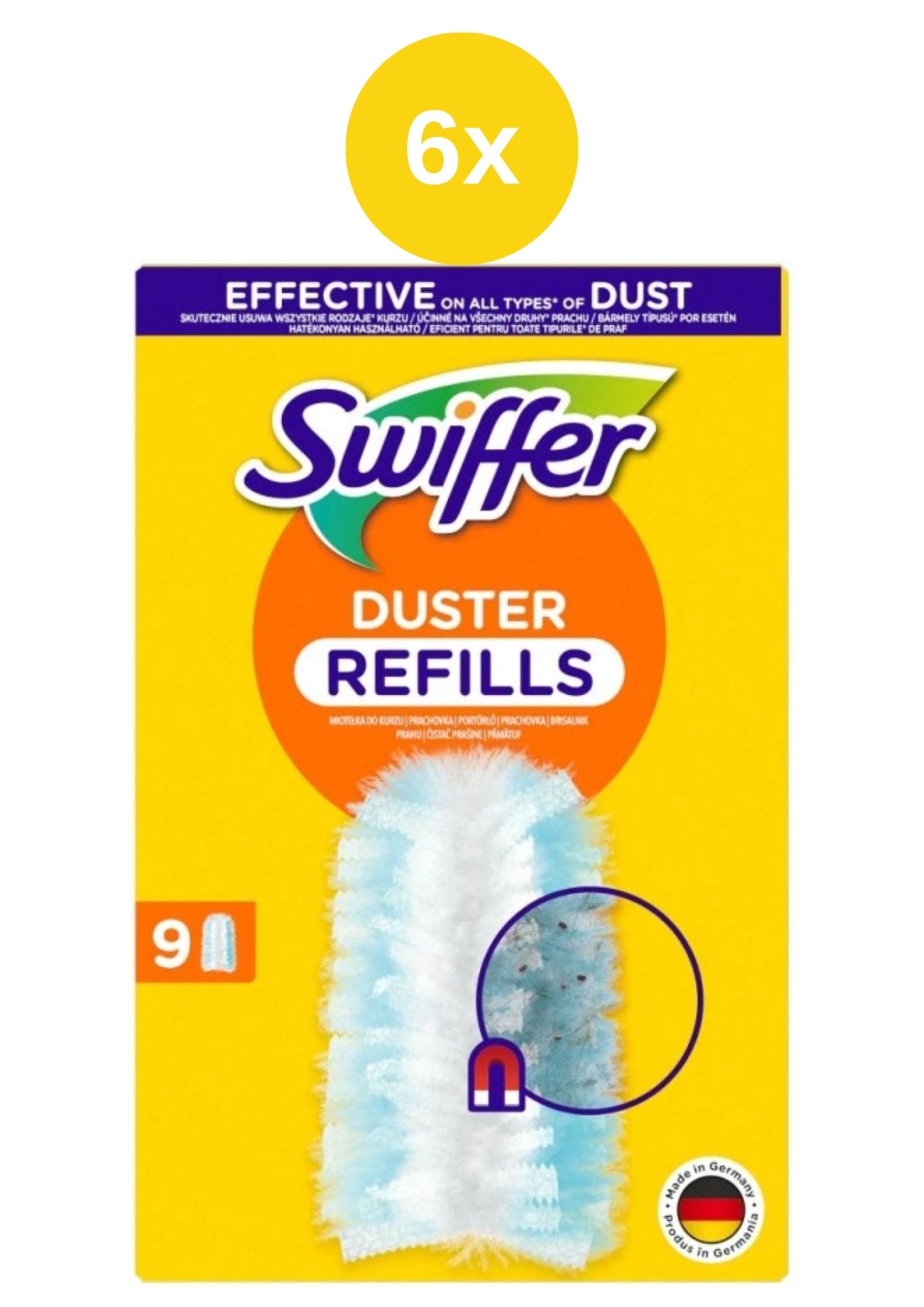 Levně Swiffer Duster náhradní prachovky 6x9ks