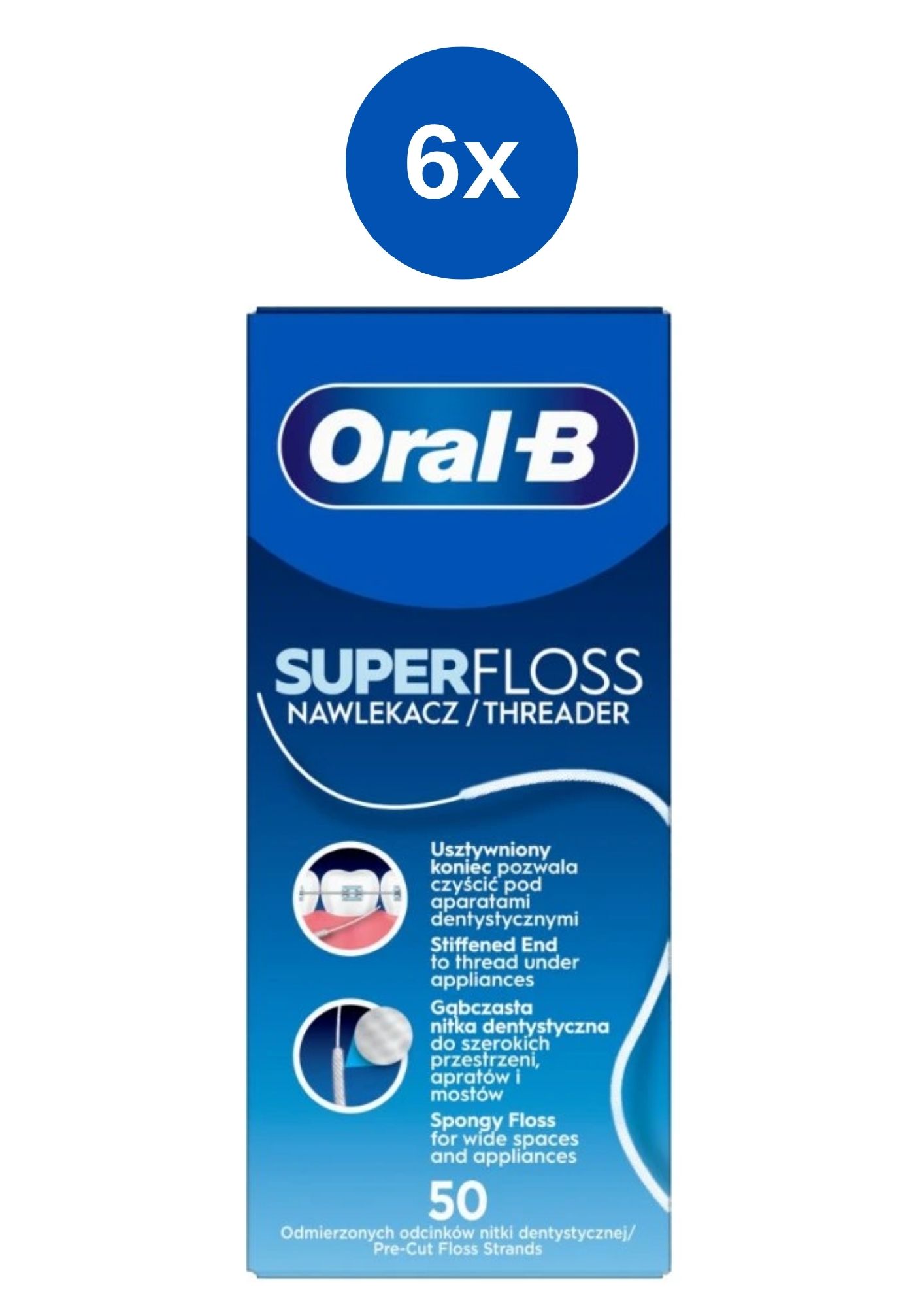 Levně Oral-B Super dent.nit-Vlákna 6x50 ks