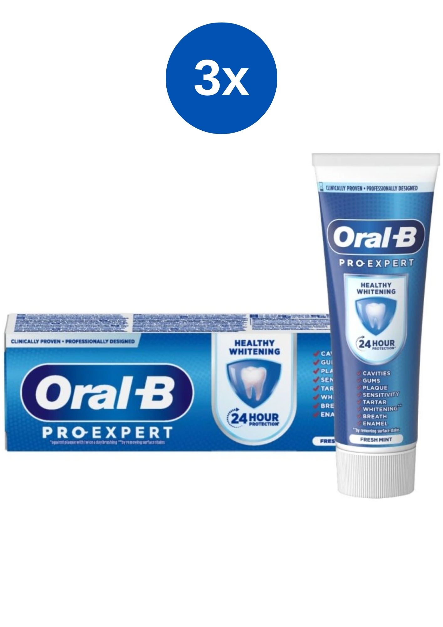 Levně Oral-B pasta na zuby Pro Expert Healthy White 3x75ml