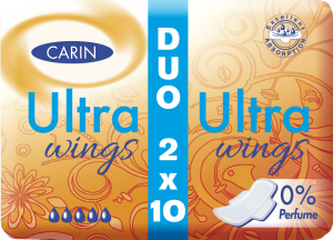 Carine Ultra Wings Duo hygienické vložky, 20 ks
