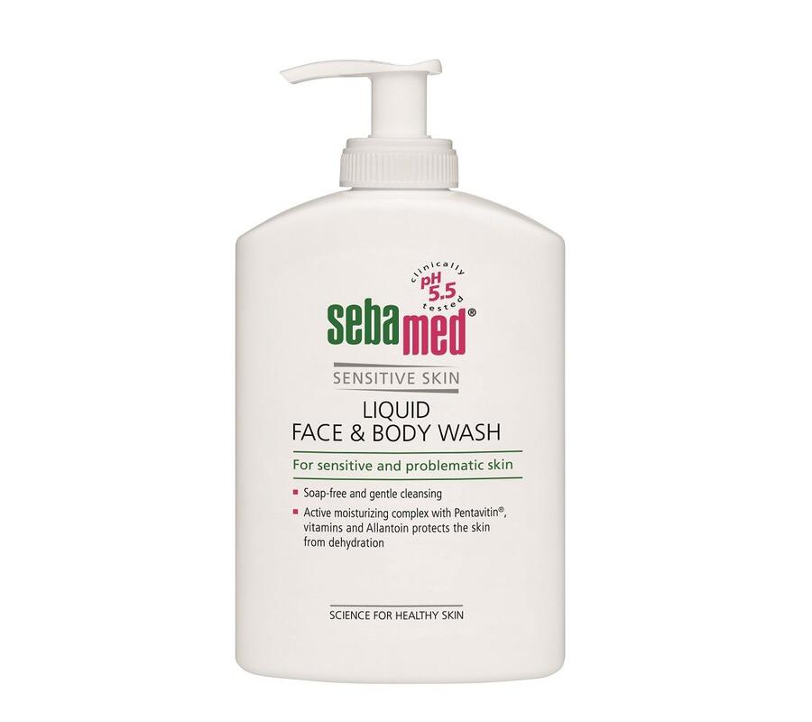 SEBAMED Mycí emulze na obličej a tělo s pumpičkou, 400 ml