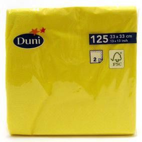 Duni ubrousky 33cm 2V žluté 125ks