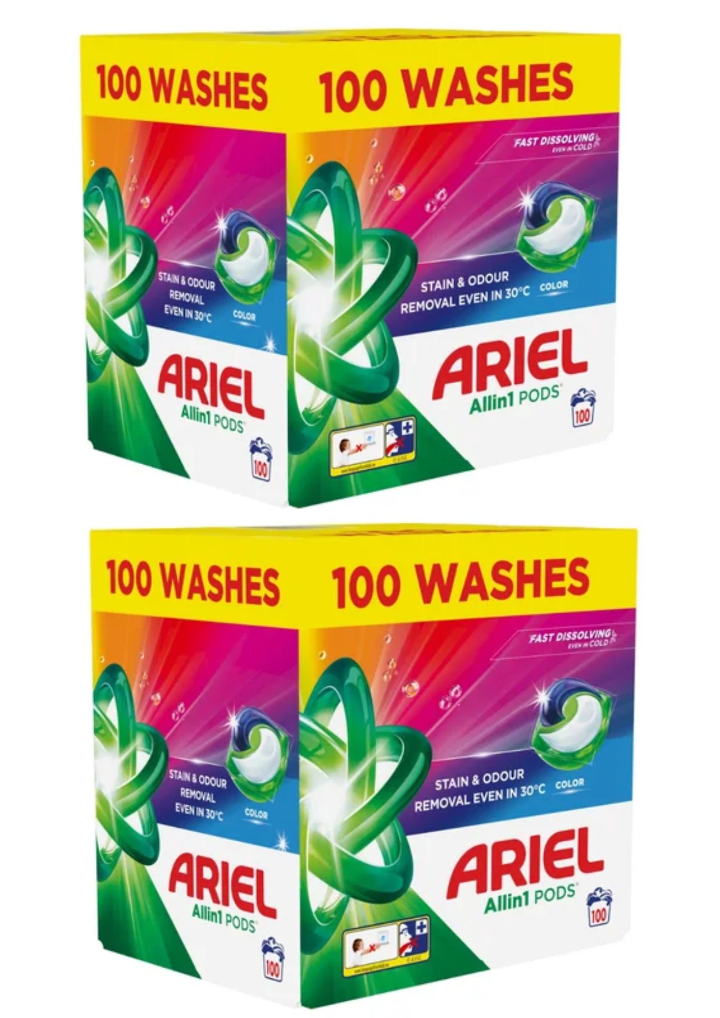 Levně Ariel gelové kapsle Color Box 2x100ks