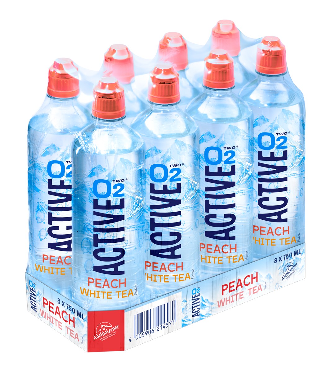 ACTIVE O2 Peach White Tea 8 x 750 ml