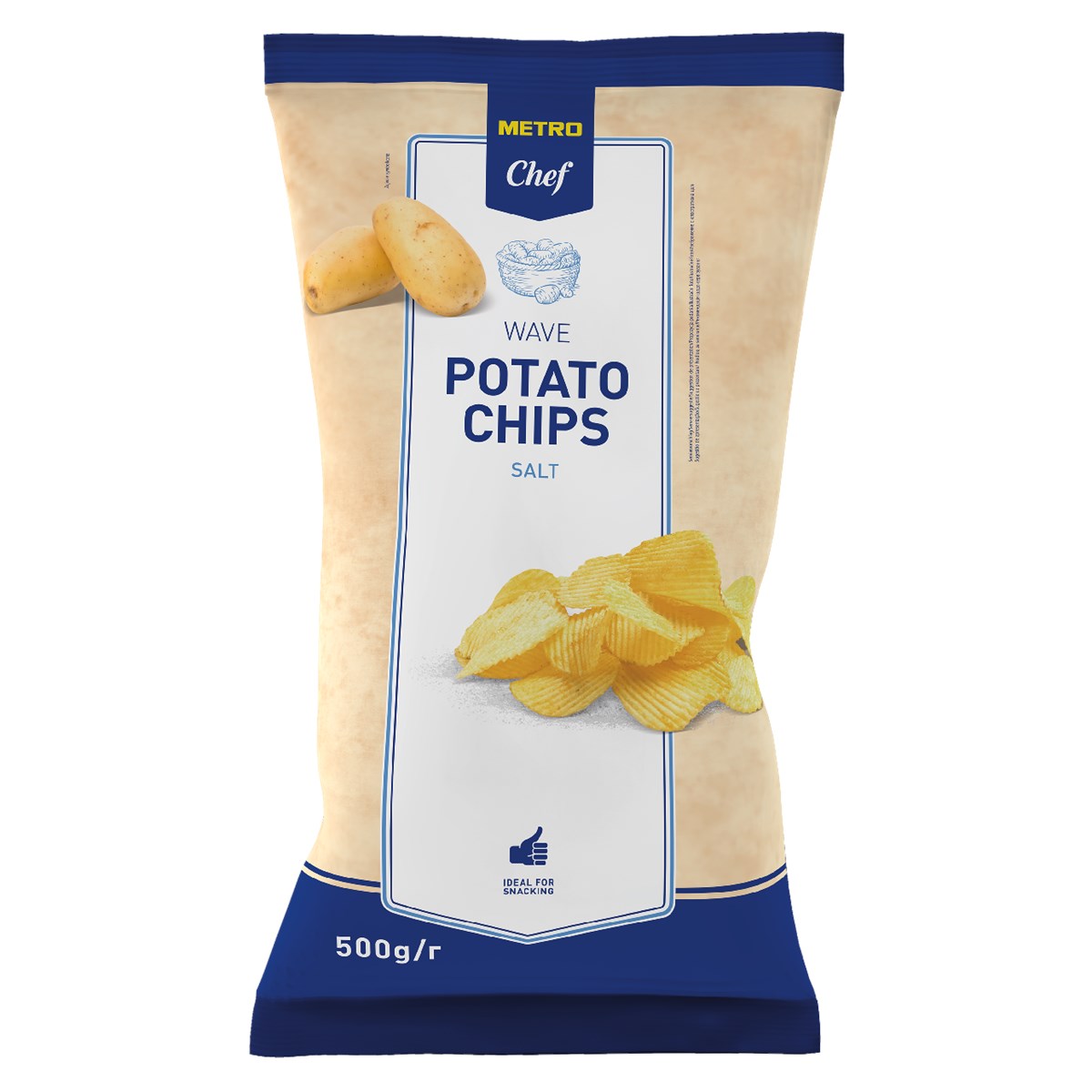 METRO Chef Chips sůl vroubky 500 g