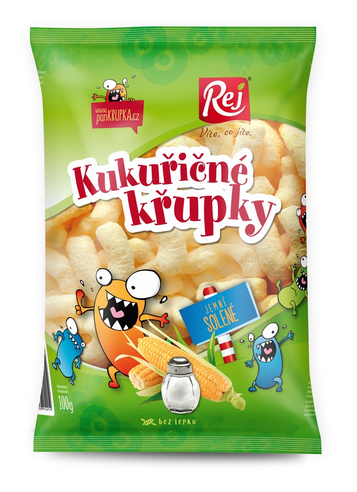 REJ Kukuřičné křupky jemně solené 100 g