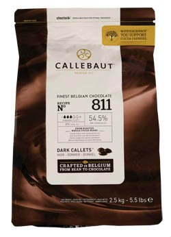 Levně CALLEBAUT Čokoláda hořká 54,5% 2,5 kg