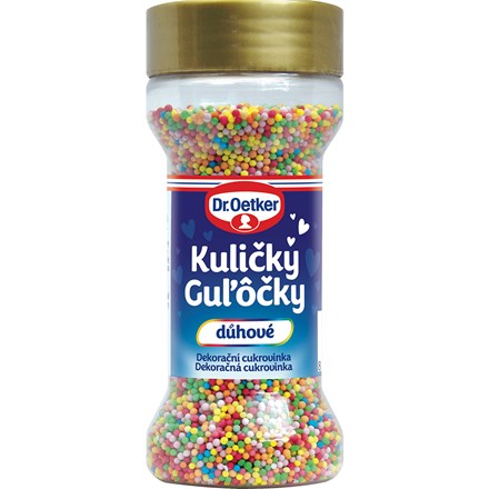 Levně Dr. Oetker Kuličky duhové bílá/ stříbrná 6 x 65 g