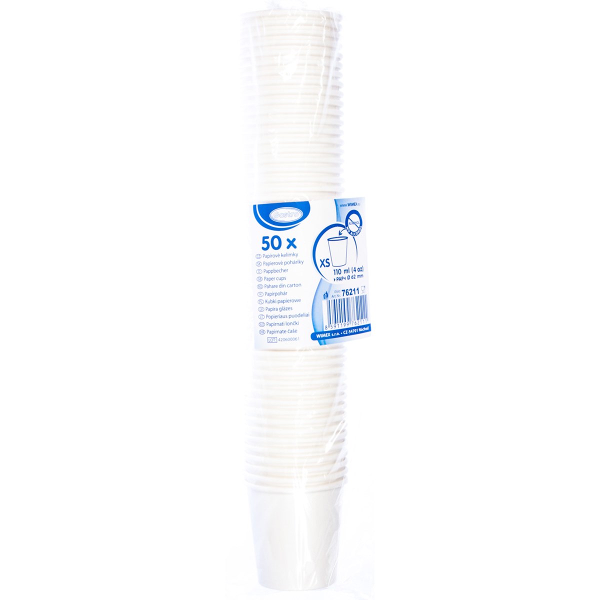 Kelímek 110 ml papírový bílý 50 ks