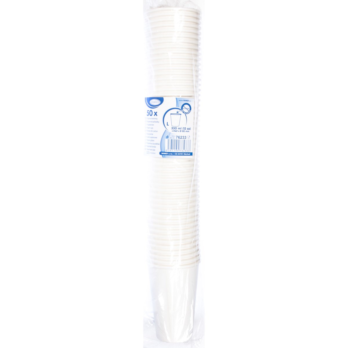 Kelímek 330 ml papírový bílý 50 ks