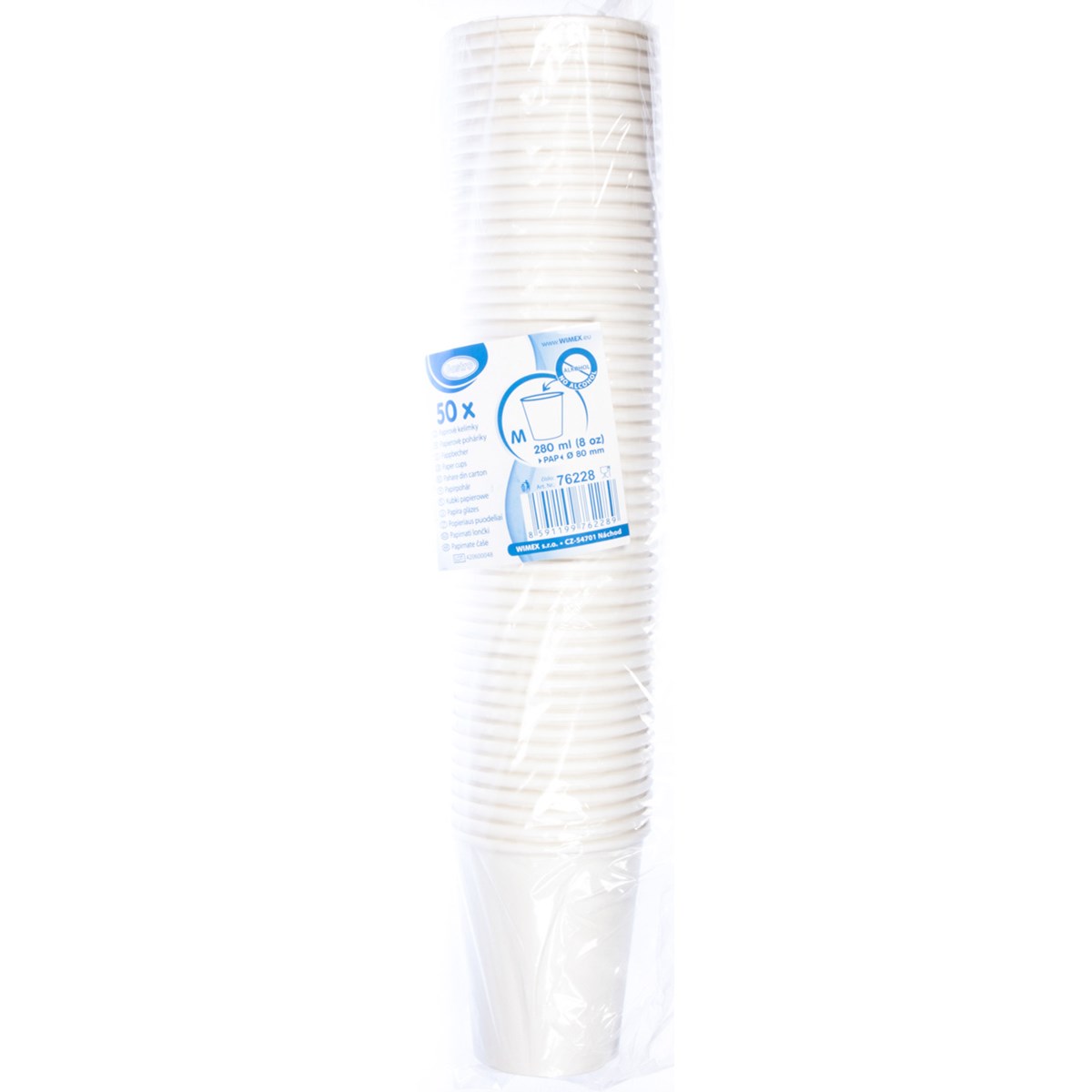 Kelímek 280 ml papírový bílý 50 ks