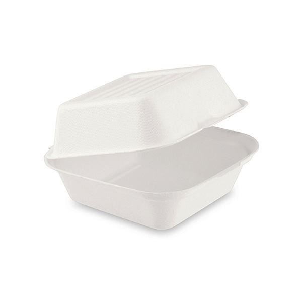 PrimeSource Box na burger z cukrové třtiny 15 x 15 cm 50 ks