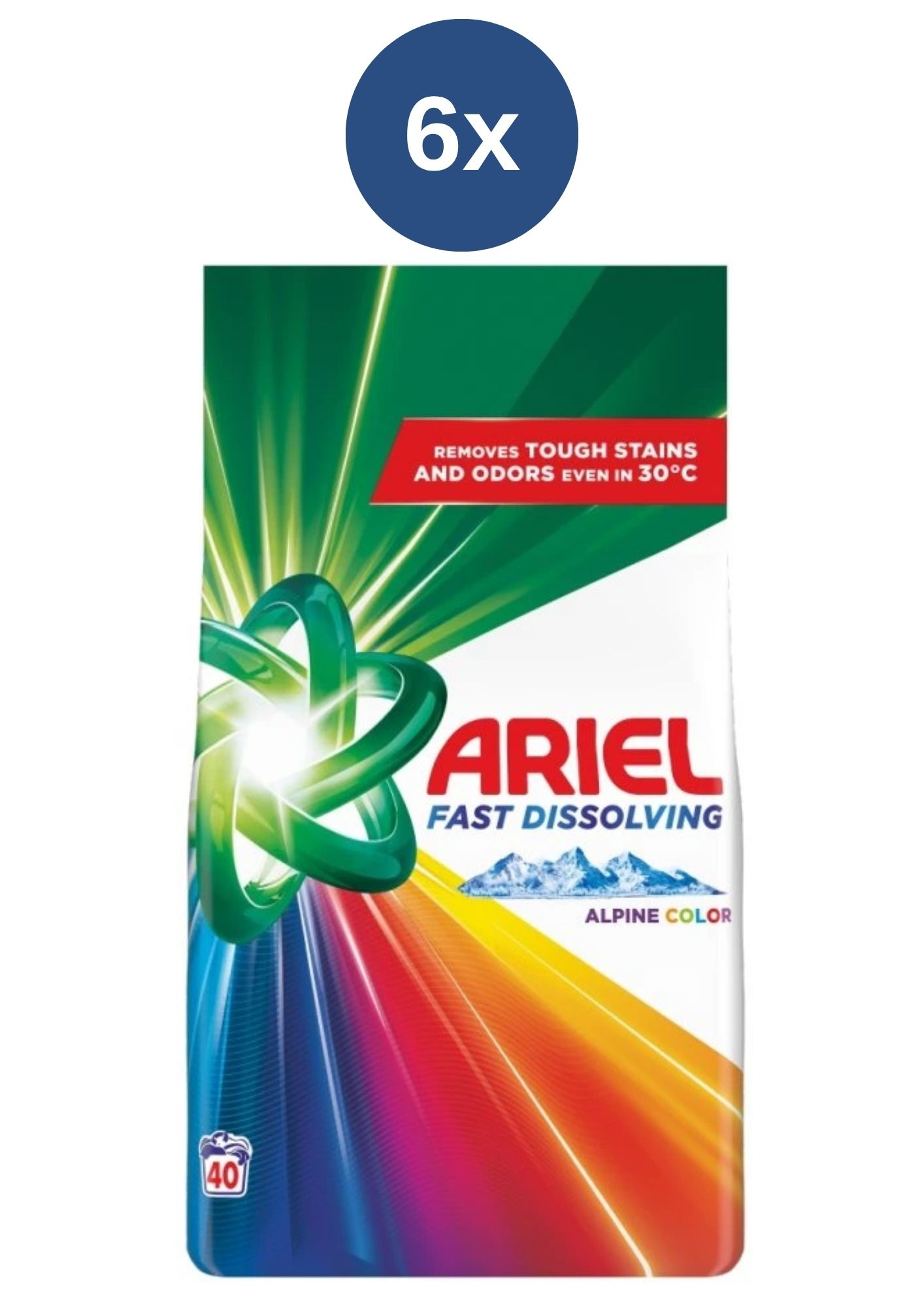 Levně Ariel prášek Color 6x2.2kg/40PD