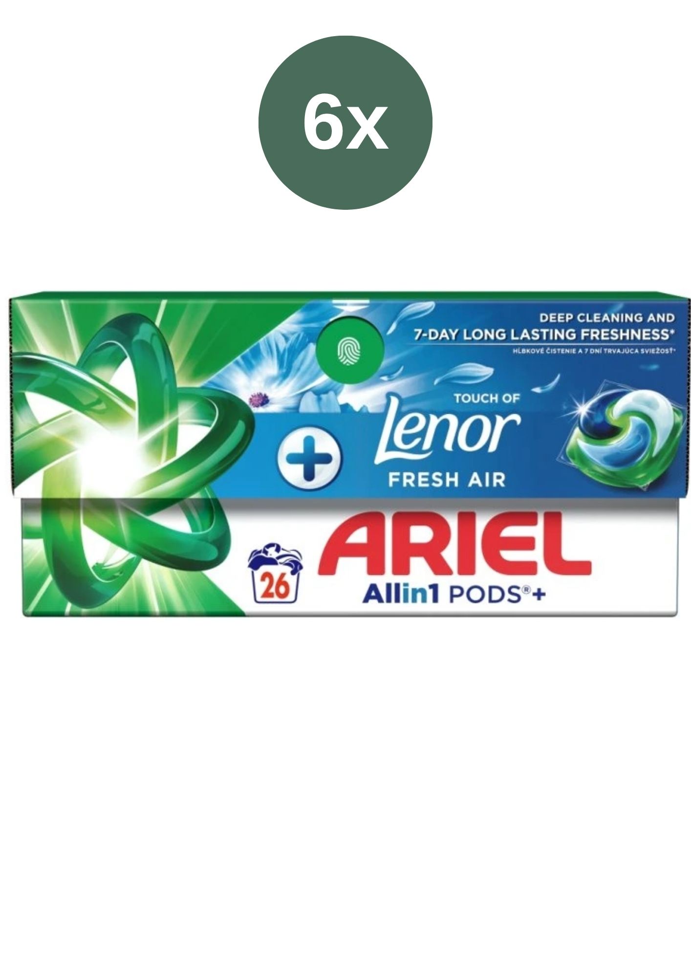 Ariel Plus kapsle Fresh Air krabice 6x26ks
