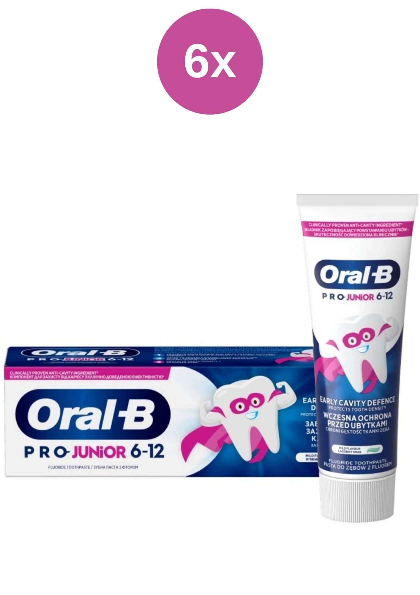 Levně Oral-B pasta 6x75ml Junior (6-12)